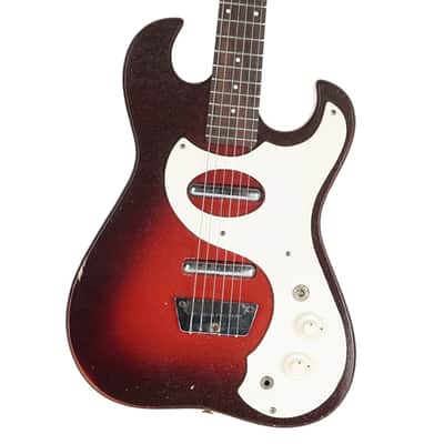 1960's Silvertone 1457 Red Burst Guitar w/ Amp in Case image 6