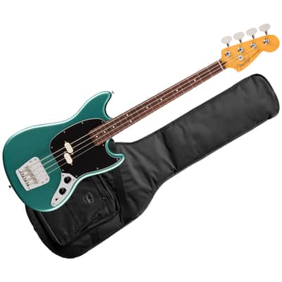American Professional Classic Mustang Bass Split Single RW Faded Sherwood Green Metallic + Housse Fender image 1