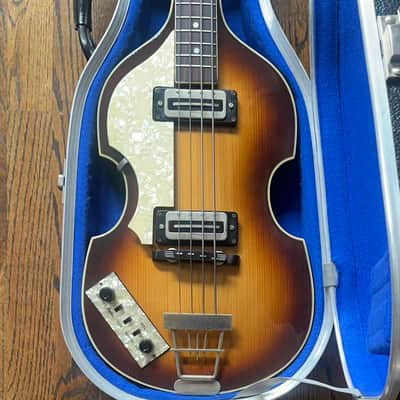 1975 Hofner 500/1 Violin Bass LEFTY - Sunburst (Beatle Bass) w/ OHSC image 1
