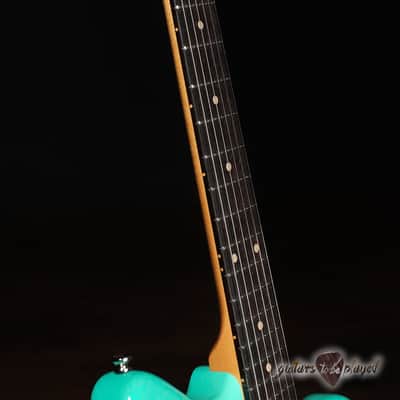 Fano JM6 Oltre Humbucker-Mount TV Jones PowerTron Guitar w/ Bag – Seafoam Green image 4