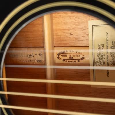 1989 Sigma by Martin DM-4B - Black | Korea Vintage Dreadnought Acoustic Guitar Solid Top | Case image 17