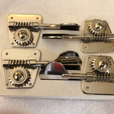Fender Made In Japan '70s Vintage Style Bass Tuners, Nickel Plated, P/N 0264985000 image 1