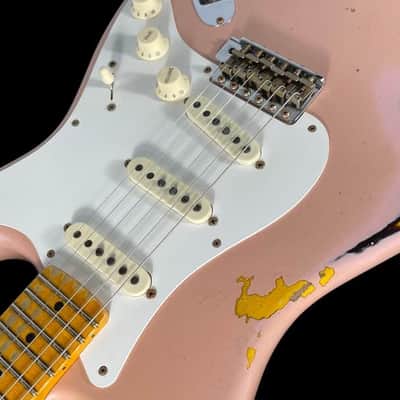 Fender Stratocaster 1956 Custom Shop Limited Heavy Relic Dirty Shell Pink over 2-Color Sunburst 2021 image 7