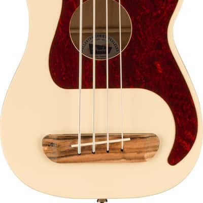 Fender Fullerton Precision Bass Uke, Walnut Fingerboard, Tortoiseshell Pickguard, Olympic White image 1