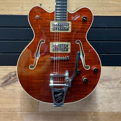 Gretsch G6609TFM Players Edition Broadkaster with Flame Maple Top 2025 - Present - Bourbon Stain image 1