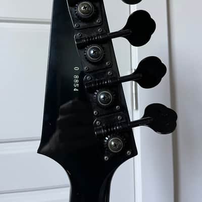 Greco TB-700 Thunderbird Bass Black 1980s MIJ with Hipshot SuperTone Gibson Bridge + Gibson Thunderbird Case image 9