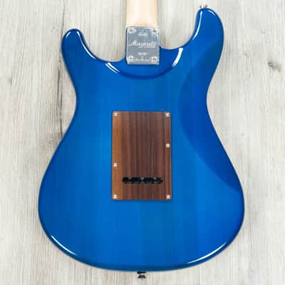Magneto U-ONE Sonnet Modern US-2300 HSS Guitar, Rosewood Fretboard, See Thru Blue Quilt image 2