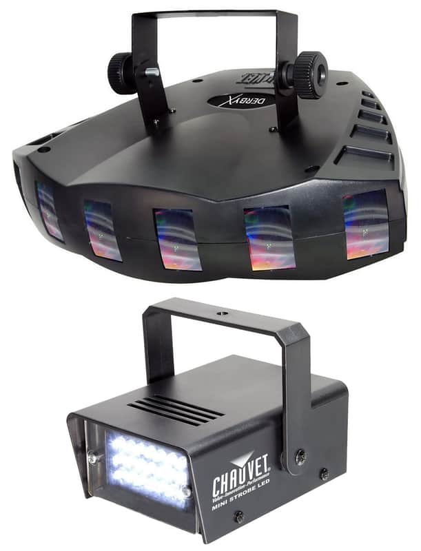 New! Chauvet DJ DERBY X DMX-512 Multi Colored LED Derby Club Light +Strobe Light image 1