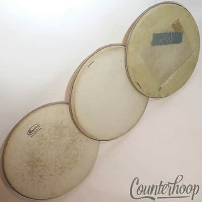 *Rogers 3x 14" Snare/Floor Tom Drum Heads 60s All-Weather/King Cleveland USA* image 1