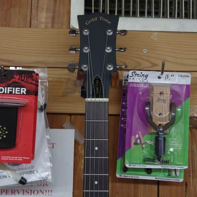 GOLD TONE AC-6+ ELECTRIC 6-string Composite Resonator BANJITAR banjo GUITAR W/ BAG image 3