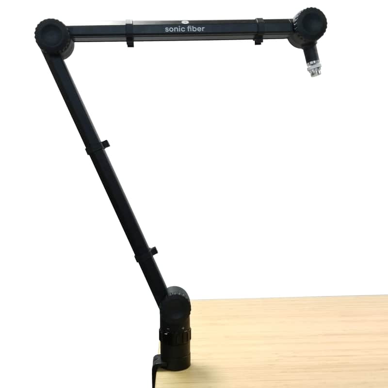 Sonic Fiber Deluxe Desk-Mounted Microphone Boom Stand For Podcasts & Recording image 1