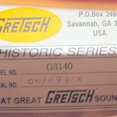Used Gretsch G3140 Historic Synchromatic Thinline Orange VGC image 23
