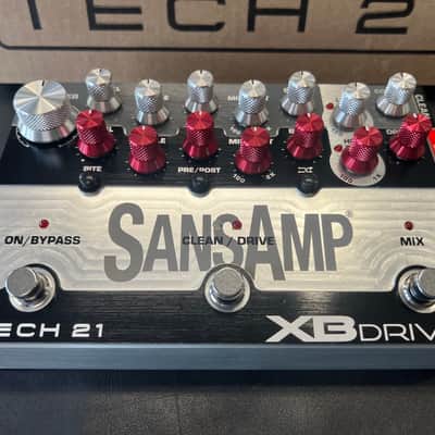 Tech 21 XBDR XB Driver SansAmp bass preamp + DI pedal 2024 - black/silver- New! image 3