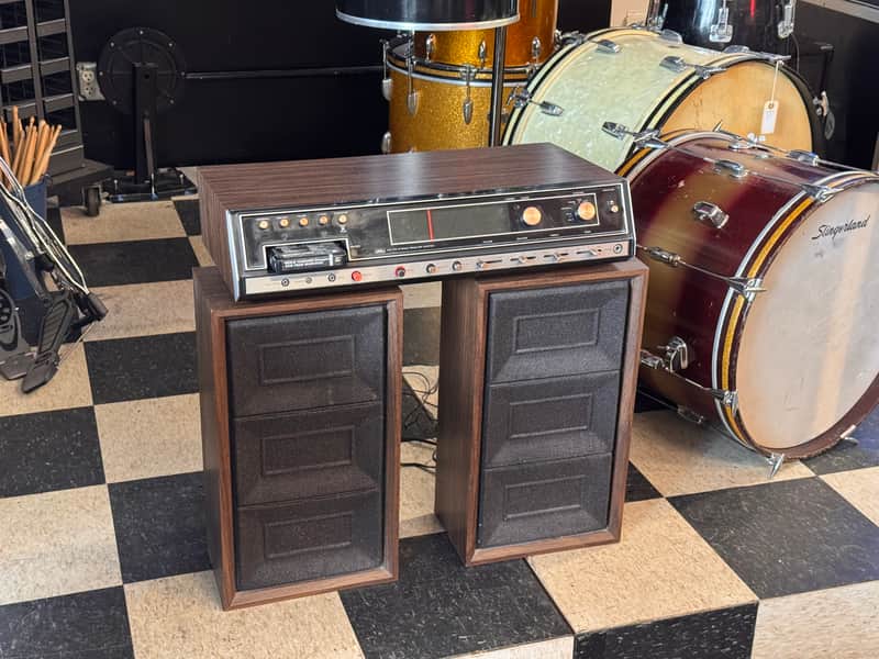 Sears Receiver/Amp/Eight Track player with original speakers 1970s image 1