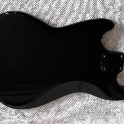 1970s Fender Mustang guitar body original black image 4