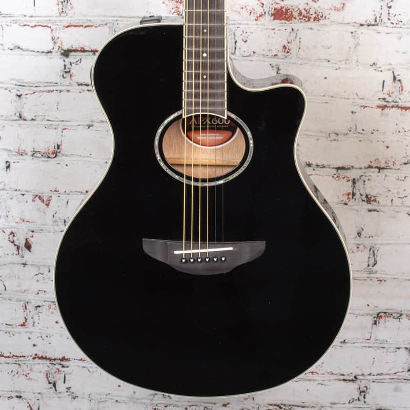 Yamaha APX600 Thinline Cutaway Acoustic-Electric Guitar - Black image 1