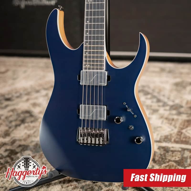 Ibanez Prestige RG5121R Electric Guitar - Dark Tide Blue Flat with Hardshell Case
