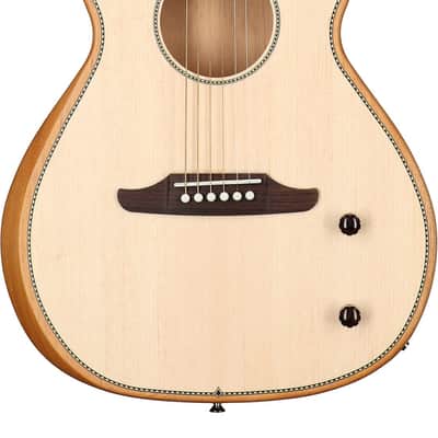 Fender Highway Parlor Thinline Acoustic-Electric Guitar (with Gig Bag), Natural Bild 2