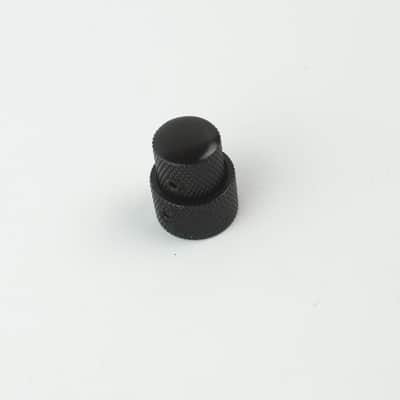 Set Dual Concentric Stacked Control Knobs for Electric Guitar or Bass, Black image 1