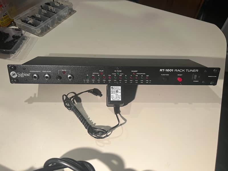 Sabine RT-1601 Chromatic Rack Tuner with power supply and Rack Mount bolts & washers image 1