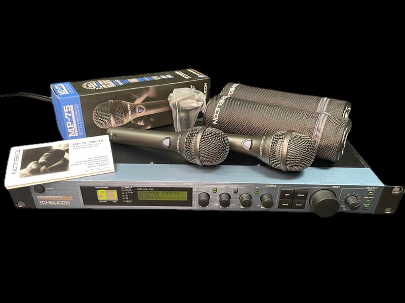 TC-Helicon VoiceWorks Plus Vocal Harmonizer Processor + (2) MP-75 Mic Bundle | Tested image 1
