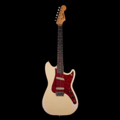 Vintage 1963 Fender Duo-Sonic Olympic White with OHSC image 2