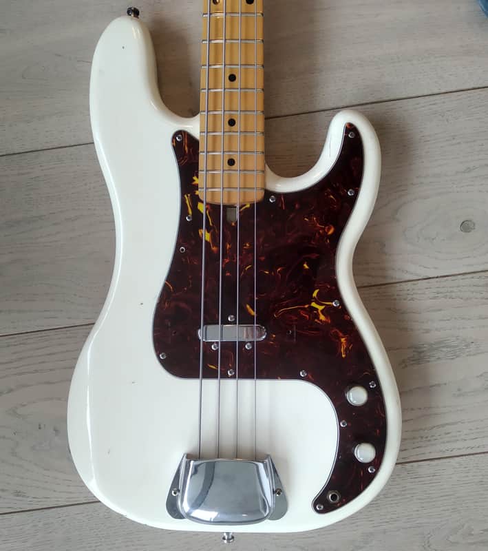 Yamato Maya Telecaster Bass Lipstick Pickup1973 White image 1