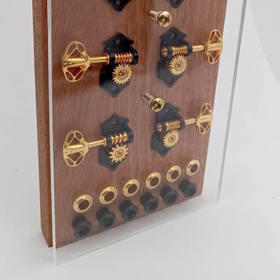 LAST SET - Serial 50 - Weymann® 3 + 3 Electric SPS Open Back Tuners LIMITED EDITION (Pre-War) Modern Steam Punk Stinger Tuners Tuning Machines image 4