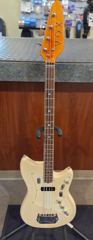 Vintage 1960s VOX Hawk IV Bass Guitar w built in Distortion, Treble Booster & G Tuner - Very Good