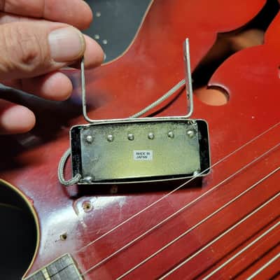 Harmony Rocket H53 1959-1965 with Bigsby with Floating Jazz Pickup - Nickel - Red image 21