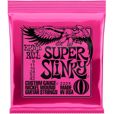 ERNIE BALL 2223 Super Slinky 009-042 Nickel plated Steel. Saiten für E-Gitarre image 1