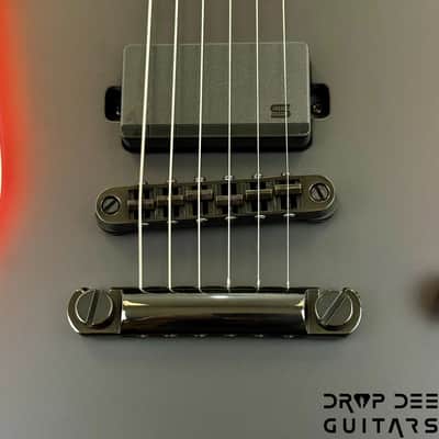 ESP LTD EXL Black Metal Electric Guitar - Black Red Burst Satin image 7