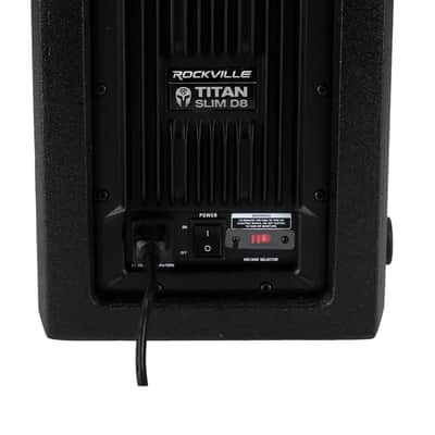 Rockville TITAN SLIM D8 Black Powered Dual 8" Pro DJ PA Subwoofer Deep Bass Sub image 3