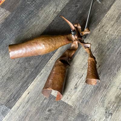 3 Custom Hammered Raw Copper Cowbells 14"-16" FX Chimes image 15