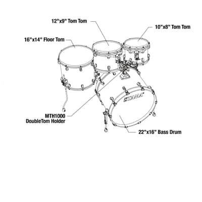 Tama WBS42S-LPO Starclassic Walnut/Birch Lacquer Shell Kit 4 pcs - Lacquer Phantasm Oyster/Chrome HW image 13