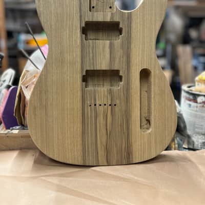 Madlad Instruments HH Tabbed Black Limba "Arm and Belly Tele" Telecaster Tele Style Body (custom made with pride in north Texas) - Unfinished image 1