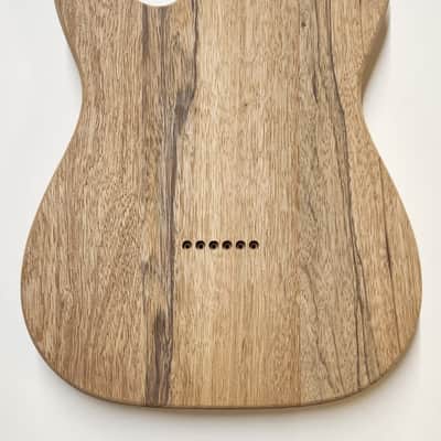Shepard Custom Guitars Custom Telecaster Body Semi-hollow Backroute F Hole Optional Black Limba top on 3pc roasted Black Limba 2026 - Unfinished image 6