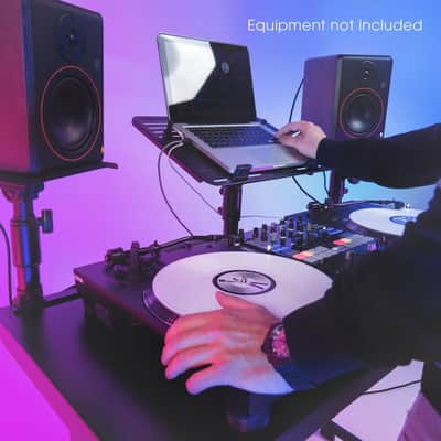 Gravity FDJT 01 DJ Desk with Adjustable Loudspeaker and Laptop Trays image 20
