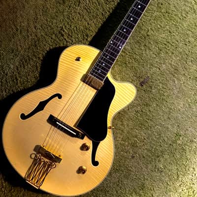 Yamaha AEX1500 Acoustic Electric Hybrid Jazz Guitar - Natural image 1