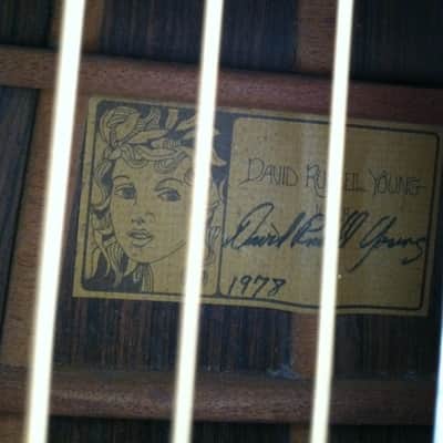 Vintage David Russell Young ,Acoustic Guitar ,1978  Brazilian Rosewood ,Martin Strings,Collectors image 2