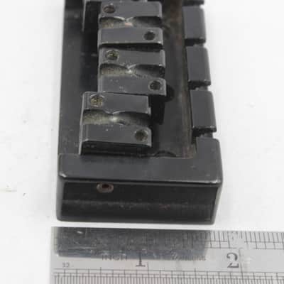 Vintage 1980s Kramer Forum II High-Mass 4-String Bass Bridge - Black, Made in Japan (ESP Era) with Screws image 2