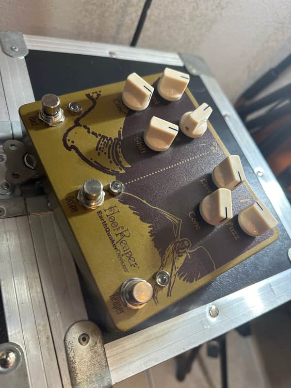 EarthQuaker Devices Hoof Reaper Double Fuzz with Octave Up V2 Limited Edition 2019 - Purple Sparkle / White Print image 1