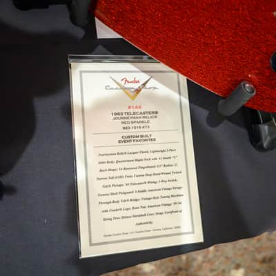 (Pre-Order) Fender 1963 Telecaster - Journeyman Relic - Custom Built - Event Favorites, Red Sparkle - 2026 Summer Dealer Event #144 image 2