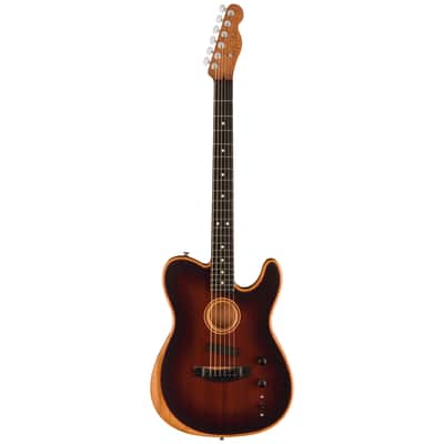 American Acoustasonic Telecaster All-Mahogany Bourbon Burst Fender image 3