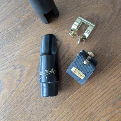 Geo M Bundy alto sax mouthpiece 3 w/ Rovner ligature image 1
