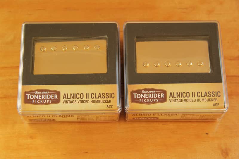 Tonerider AC2 PAF SET GOLD Scatterwound Alnico II 7.5+8.3k Worldwide Shipping image 1