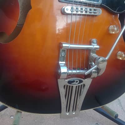 1966 Guild T100 Semi-Hollow Guitar-Duesenberg B-7 Bigsby -McNelly Charlie Christian PUs-HSC- VIDEO image 10