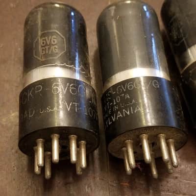 RCA etc. ONE (1) VT-107A Beam Power AT1000 TESTED Vacuum Tubes greyglass WWII era 6V6 Audio 1938-1946 image 2