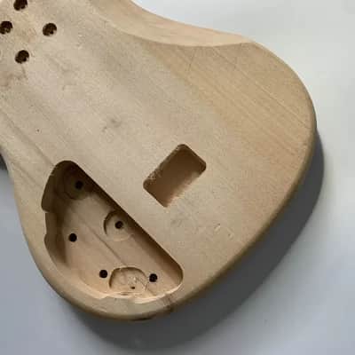 Unfinished Basswood 4 String Bass Body DIY Project image 7