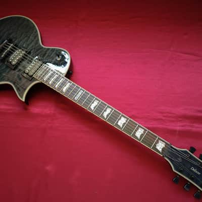 ESP LTD EC-1000 Piezo with Rosewood Fretboard 2017 - See Thru Black image 8